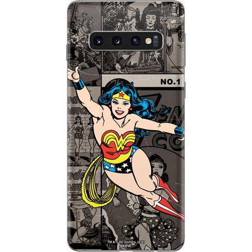 DC Comics Wonder Woman Vintage pose pattern Galaxy S10 Skin