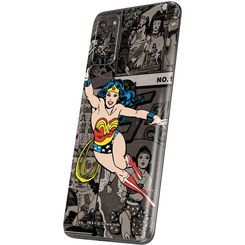 DC Comics Wonder Woman Vintage pose pattern Galaxy S20 Plus Skin