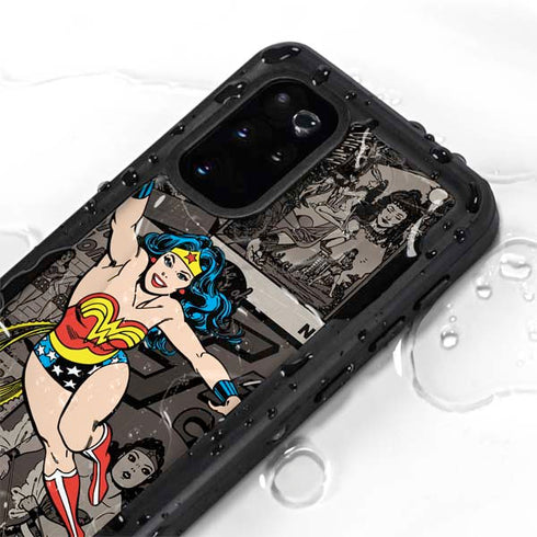 DC Comics Wonder Woman Vintage pose pattern Galaxy S20 Plus Waterproof Case