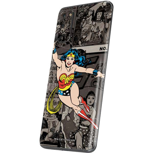 DC Comics Wonder Woman Vintage pose pattern Galaxy S20 Skin