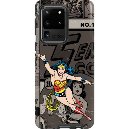 DC Comics Wonder Woman Vintage pose pattern Galaxy S20 Ultra 5G Pro Case