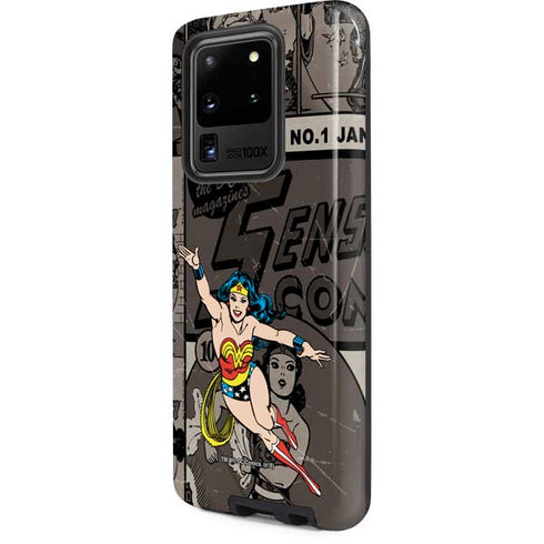 DC Comics Wonder Woman Vintage pose pattern Galaxy S20 Ultra 5G Pro Case