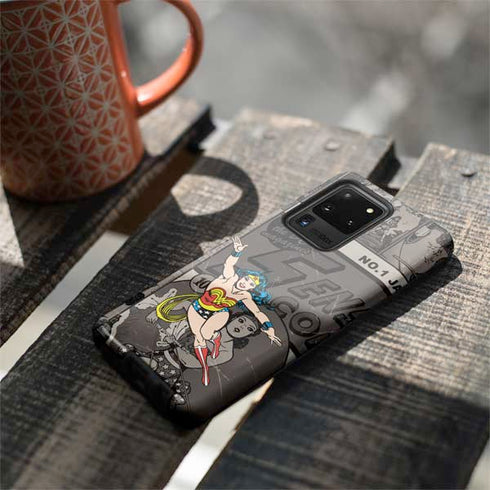 DC Comics Wonder Woman Vintage pose pattern Galaxy S20 Ultra 5G Pro Case