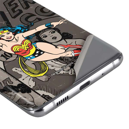 DC Comics Wonder Woman Vintage pose pattern Galaxy S20 Ultra 5G Skin