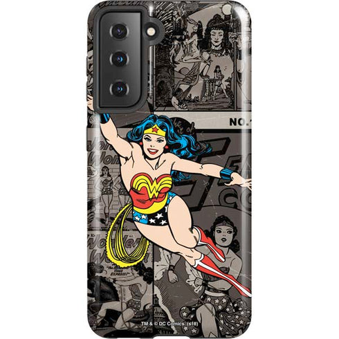 DC Comics Wonder Woman Vintage pose pattern Galaxy S21 5G Pro Case