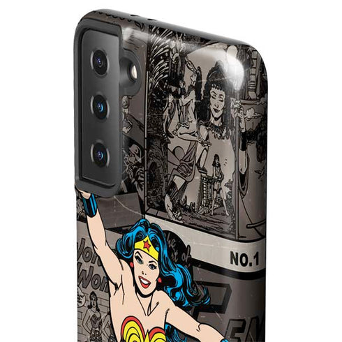 DC Comics Wonder Woman Vintage pose pattern Galaxy S21 Plus 5G Pro Case