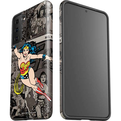 DC Comics Wonder Woman Vintage pose pattern Galaxy S21 Plus 5G Pro Case