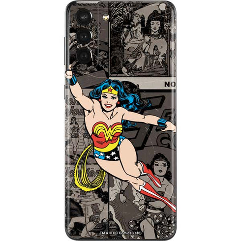 DC Comics Wonder Woman Vintage pose pattern Galaxy S21 Plus 5G Skin