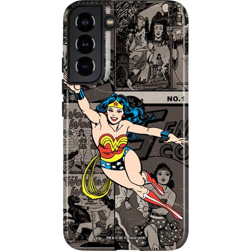 DC Comics Wonder Woman Vintage pose pattern Galaxy S22 Plus Pro Case