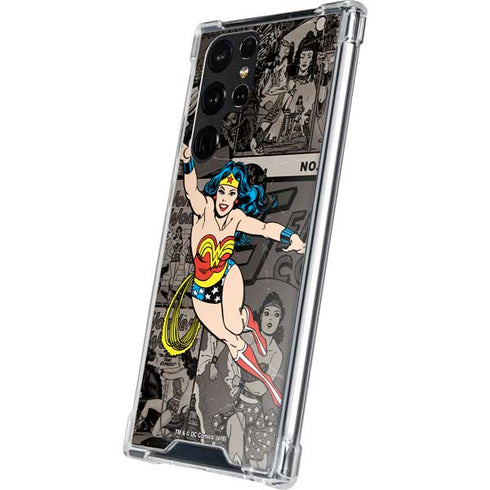 DC Comics Wonder Woman Vintage pose pattern Galaxy S22 Ultra Clear Case