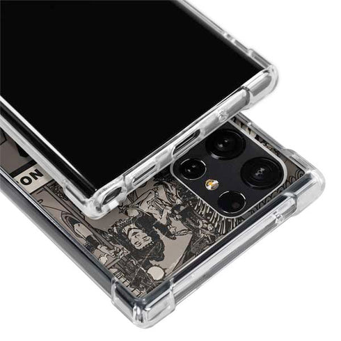 DC Comics Wonder Woman Vintage pose pattern Galaxy S22 Ultra Clear Case