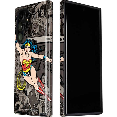 DC Comics Wonder Woman Vintage pose pattern Galaxy S22 Ultra Pro Case