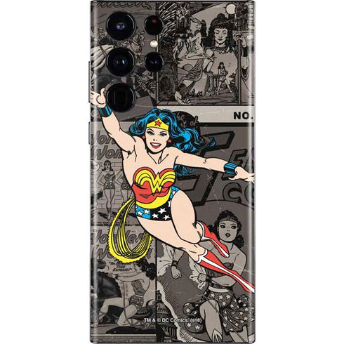 DC Comics Wonder Woman Vintage pose pattern Galaxy S22 Ultra Skin