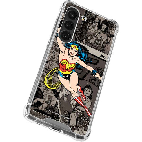 DC Comics Wonder Woman Vintage pose pattern Galaxy S23 Clear Case