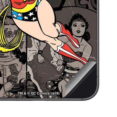 DC Comics Wonder Woman Vintage pose pattern Galaxy S23 FE Skin