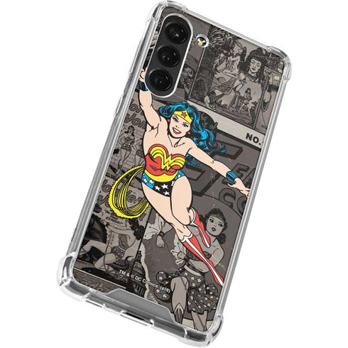 DC Comics Wonder Woman Vintage pose pattern Galaxy S23 Plus Clear Case