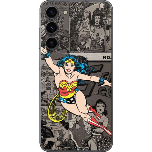 DC Comics Wonder Woman Vintage pose pattern Galaxy S23 Plus Skin