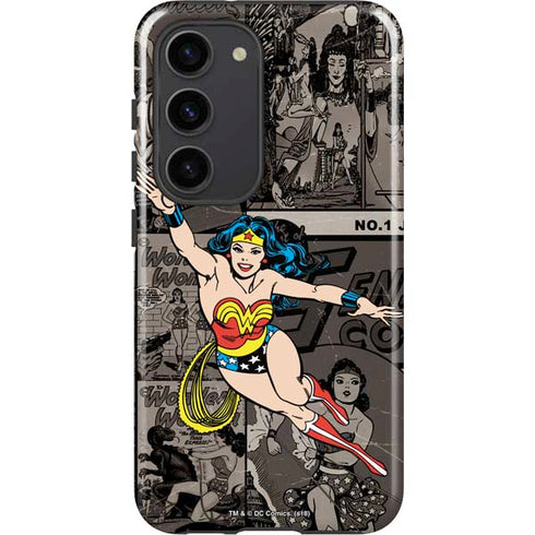 DC Comics Wonder Woman Vintage pose pattern Galaxy S23 Pro Case
