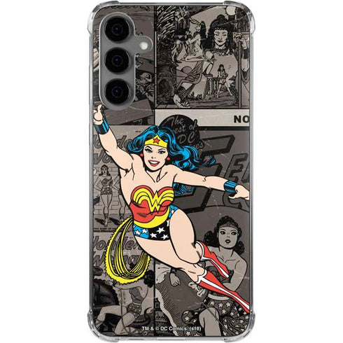 DC Comics Wonder Woman Vintage pose pattern Galaxy S24 Plus Clear Case