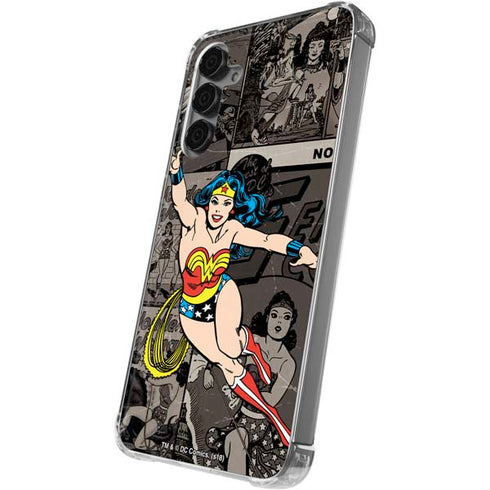 DC Comics Wonder Woman Vintage pose pattern Galaxy S24 Plus Clear Case