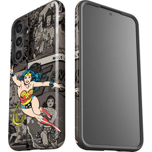 DC Comics Wonder Woman Vintage pose pattern Galaxy S24 Plus Impact Case