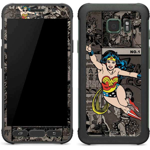 DC Comics Wonder Woman Vintage pose pattern Galaxy S7 Active Skin