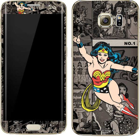 DC Comics Wonder Woman Vintage pose pattern Galaxy S7 Edge Skin