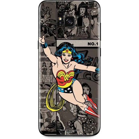 DC Comics Wonder Woman Vintage pose pattern Galaxy S8 Skin