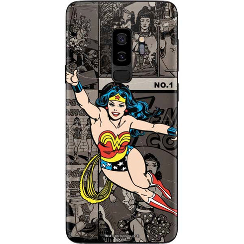 DC Comics Wonder Woman Vintage pose pattern Galaxy S9 Plus Skin