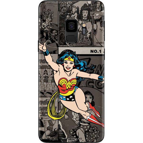 DC Comics Wonder Woman Vintage pose pattern Galaxy S9 Skin