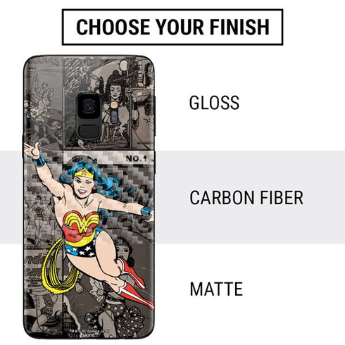 DC Comics Wonder Woman Vintage pose pattern Galaxy S9 Skin