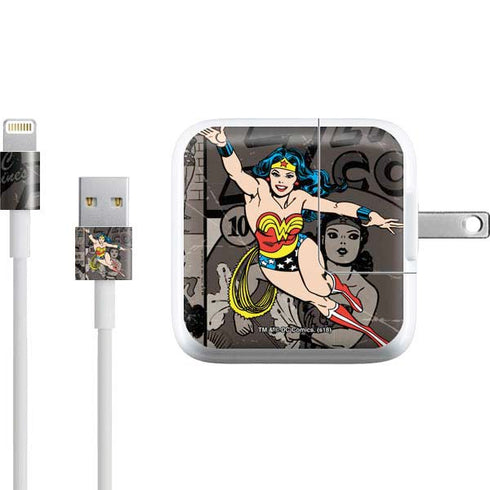 DC Comics Wonder Woman Vintage pose pattern iPad Charger (10W USB) Skin