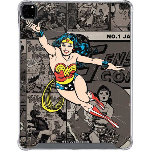 DC Comics Wonder Woman Vintage pose pattern iPad Pro 12.9in (2020) Clear Case
