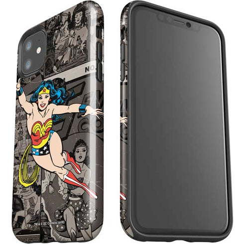 DC Comics Wonder Woman Vintage pose pattern iPhone 11 Impact Case