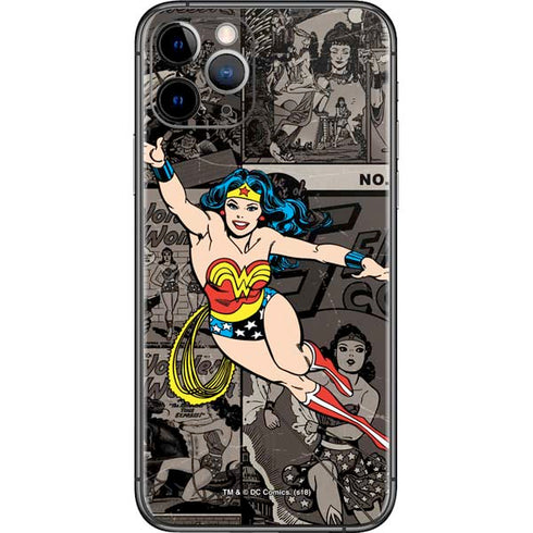 DC Comics Wonder Woman Vintage pose pattern iPhone 11 Pro Skin