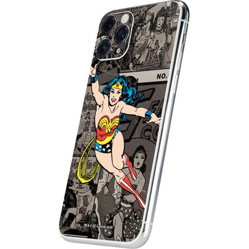 DC Comics Wonder Woman Vintage pose pattern iPhone 11 Pro Skin