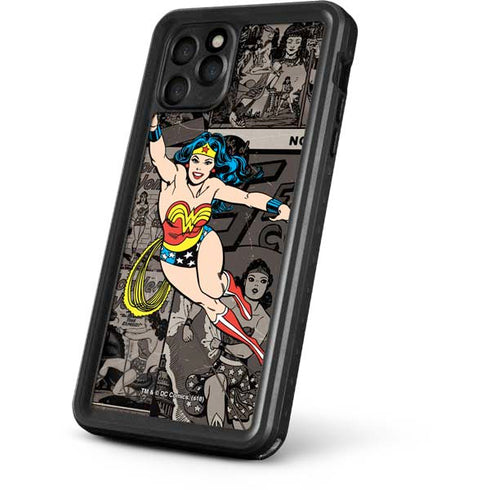 DC Comics Wonder Woman Vintage pose pattern iPhone 11 Pro Waterproof Case