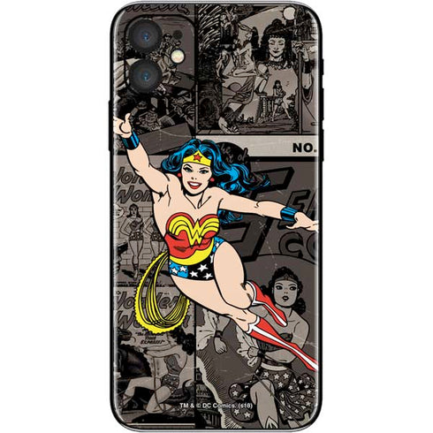 DC Comics Wonder Woman Vintage pose pattern iPhone 11 Skin