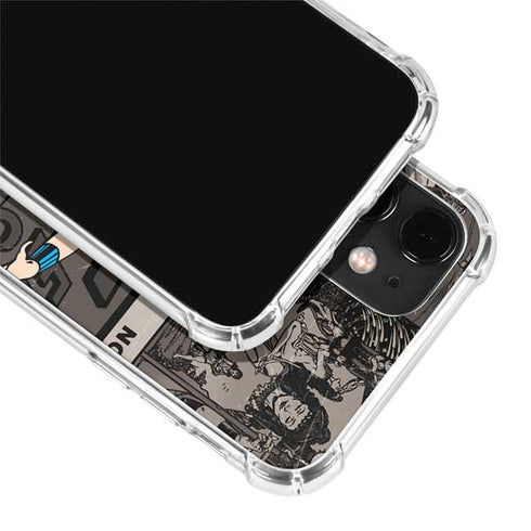 DC Comics Wonder Woman Vintage pose pattern iPhone 12 Clear Case