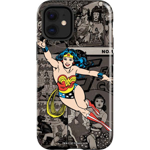 DC Comics Wonder Woman Vintage pose pattern iPhone 12 Mini Impact Case
