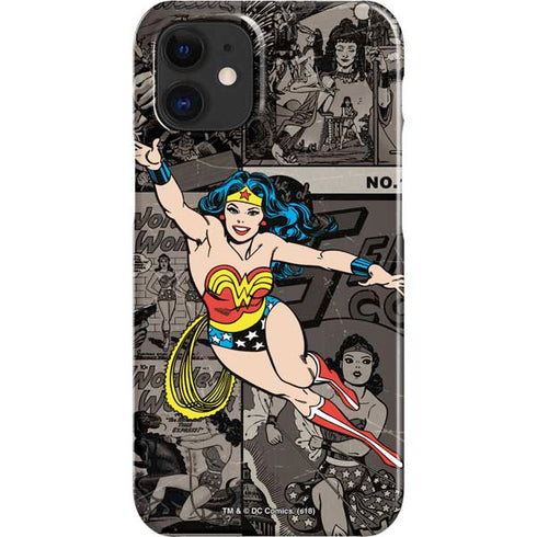 DC Comics Wonder Woman Vintage pose pattern iPhone 12 Mini Lite Case