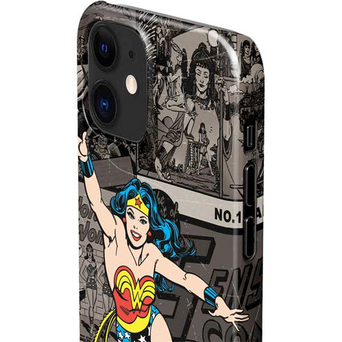 DC Comics Wonder Woman Vintage pose pattern iPhone 12 Mini Lite Case