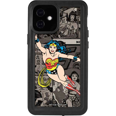 DC Comics Wonder Woman Vintage pose pattern iPhone 12 Mini Waterproof Case
