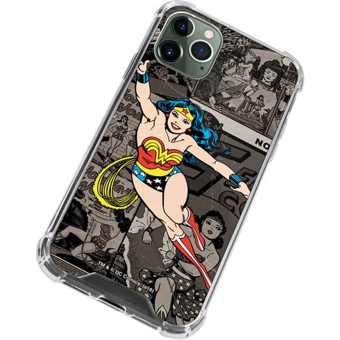 DC Comics Wonder Woman Vintage pose pattern iPhone 12 Pro Clear Case