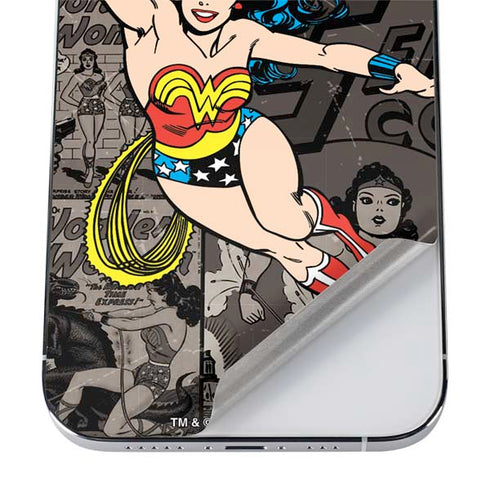 DC Comics Wonder Woman Vintage pose pattern iPhone 12 Pro Skin