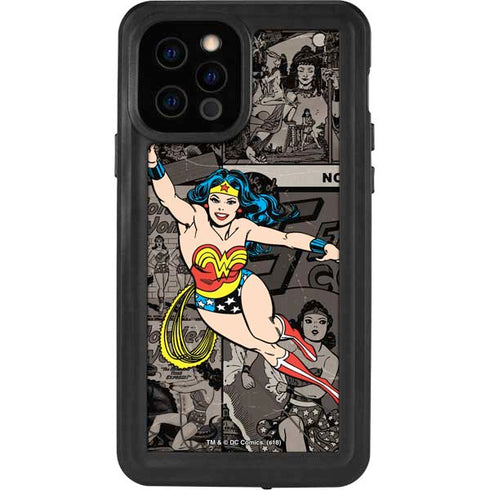 DC Comics Wonder Woman Vintage pose pattern iPhone 12 Pro Waterproof Case