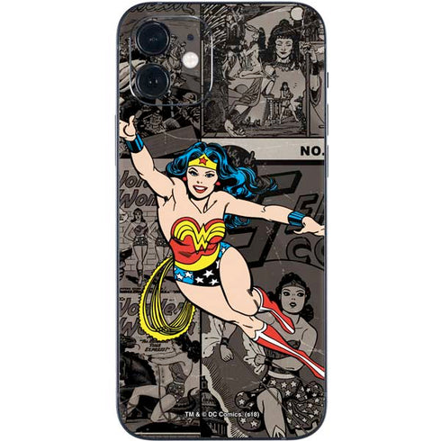 DC Comics Wonder Woman Vintage pose pattern iPhone 12 Skin