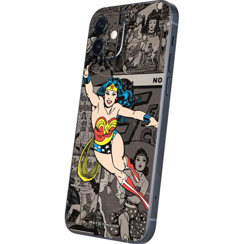 DC Comics Wonder Woman Vintage pose pattern iPhone 12 Skin