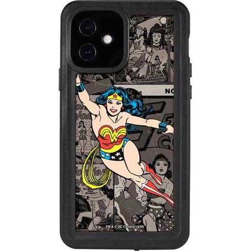 DC Comics Wonder Woman Vintage pose pattern iPhone 12 Waterproof Case