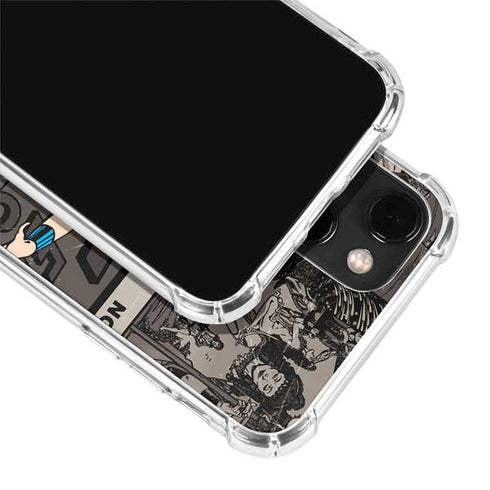DC Comics Wonder Woman Vintage pose pattern iPhone 13 Mini Clear Case